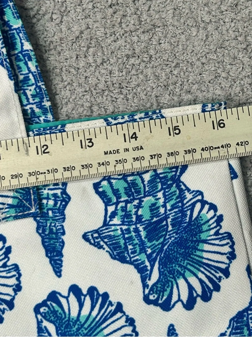 Lilly‎ Pulitzer For Estee Lauder Blue Shell Print Tote Bag Beach Bag Summer